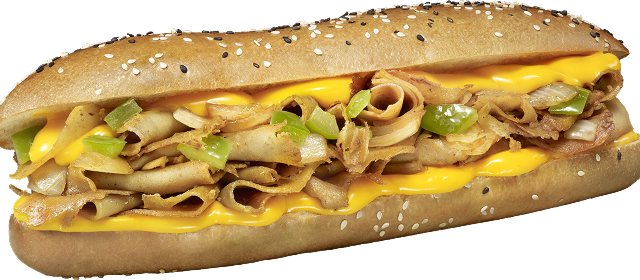 VEGGIE STEAK AND CHEESE SOFTBALL